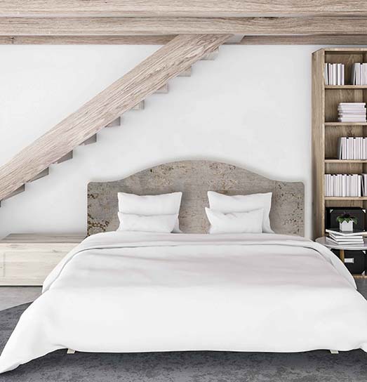 White and wooden Scandinavian bedroom interior