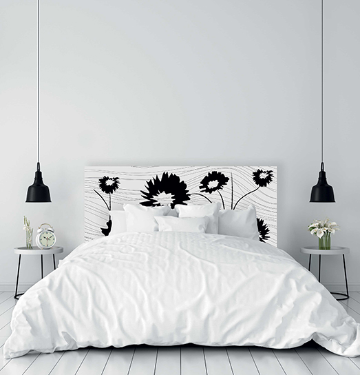 white bedroom interior for mockup, 3D rendering